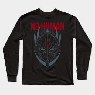 Cyber Face #NO HUMAN Long Sleeve T-Shirt